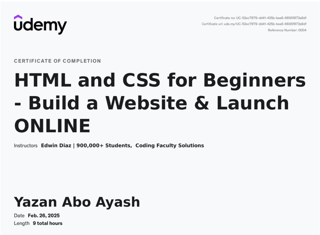 Udemy HTML and CSS for Beginners - Build a Website & Launch Online